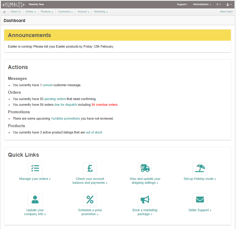 Seller Portal Upgrade including a new Stats Dashboard – Seller Handbook